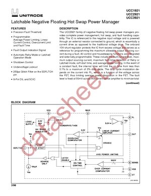 UCC2921D datasheet  